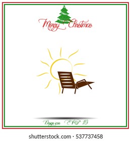Beach chair icon