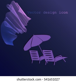 Beach chair icon
