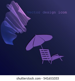 Beach chair icon