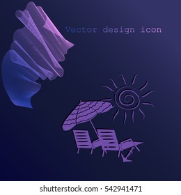Beach chair icon