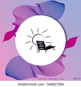 Beach chair icon