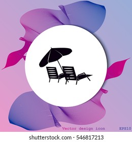 Beach chair icon