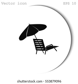 Beach chair icon