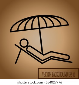 beach chair icon