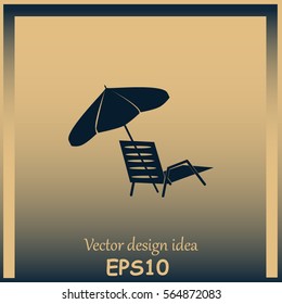 Beach chair icon