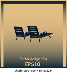 Beach chair icon