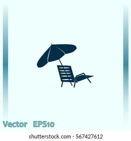 Beach chair icon
