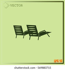 Beach chair icon
