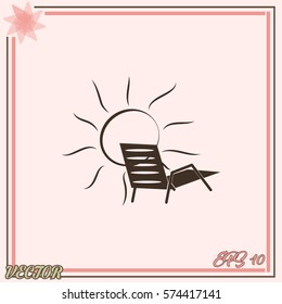 Beach chair icon