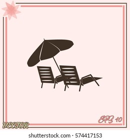 Beach chair icon