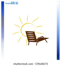 Beach chair icon