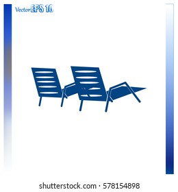 Beach chair icon