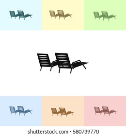 Beach chair icon