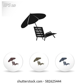 Beach chair icon