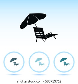 Beach chair icon