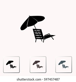 Beach chair icon