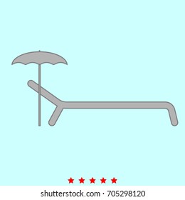 Beach chair  icon .