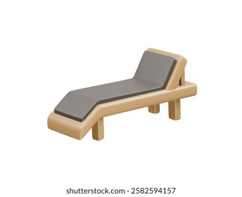 Beach chair icon 3d render