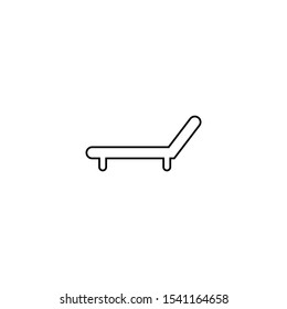 Beach chair icon. Deck chair symbol
