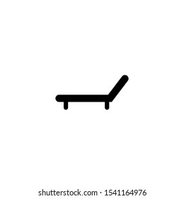Beach chair icon. Deck chair symbol