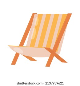 beach chair icon flat isolated