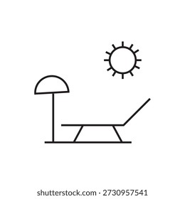 praia cadeira ícone projeto elemento de ilustração