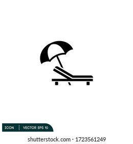 beach chair icon illustration vector design element eps 10