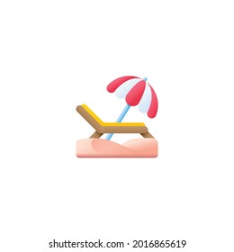 beach chair Icon Isolated On White Background