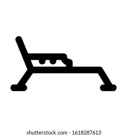 beach chair icon isolated sign symbol vector illustration - high quality black style vector icons
