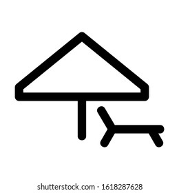 beach chair icon isolated sign symbol vector illustration - high quality black style vector icons
