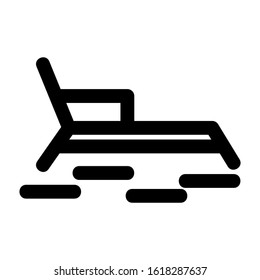 beach chair icon isolated sign symbol vector illustration - high quality black style vector icons
