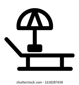 beach chair icon isolated sign symbol vector illustration - high quality black style vector icons
