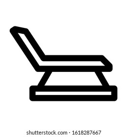 beach chair icon isolated sign symbol vector illustration - high quality black style vector icons
