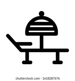 beach chair icon isolated sign symbol vector illustration - high quality black style vector icons
