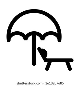 beach chair icon isolated sign symbol vector illustration - high quality black style vector icons
