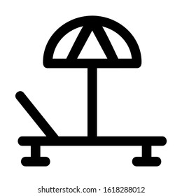 beach chair icon isolated sign symbol vector illustration - high quality black style vector icons
