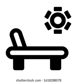 beach chair icon isolated sign symbol vector illustration - high quality black style vector icons
