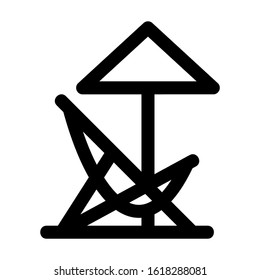 beach chair icon isolated sign symbol vector illustration - high quality black style vector icons

