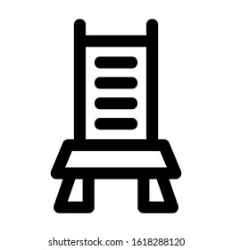 beach chair icon isolated sign symbol vector illustration - high quality black style vector icons
