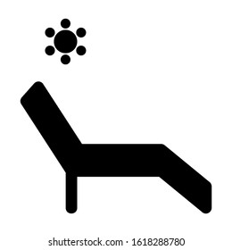 beach chair icon isolated sign symbol vector illustration - high quality black style vector icons
