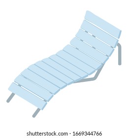 Icono de silla de playa. Isométrico icono vectorial de silla de playa para diseño web aislado en fondo blanco