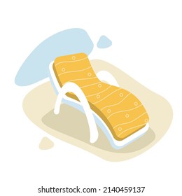 Beach chair icon for leisure and tourism