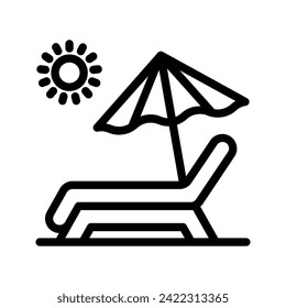 Beach Chair icon. sign for mobile concept and web design. vector illustration
