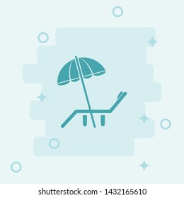 Beach Chair Icon. Simple icon, blue colored icon illustration.