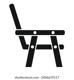 Beach chair icon simple vector. Home exterior furniture. Picnic lounge