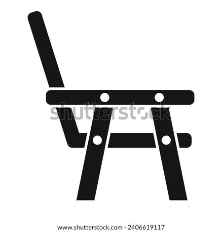 Beach chair icon simple vector. Home exterior furniture. Picnic lounge