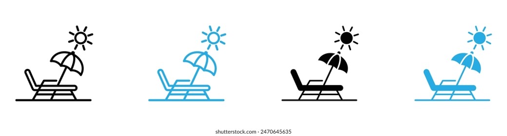 Beach Chair Icon for Summer, Relaxation, and Seaside Vacations