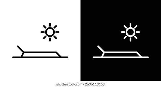 Beach chair icon symbol concept for graphic design, Website, UI. EPS