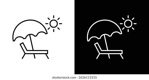 Beach chair icon symbol concept for graphic design, Website, UI. EPS