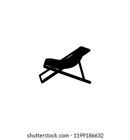 beach chair icon vector